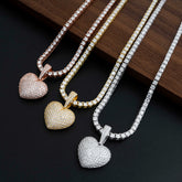 【US 3 Days Delivery】GL Iced Out VVS Diamond Custom Heart Pendant